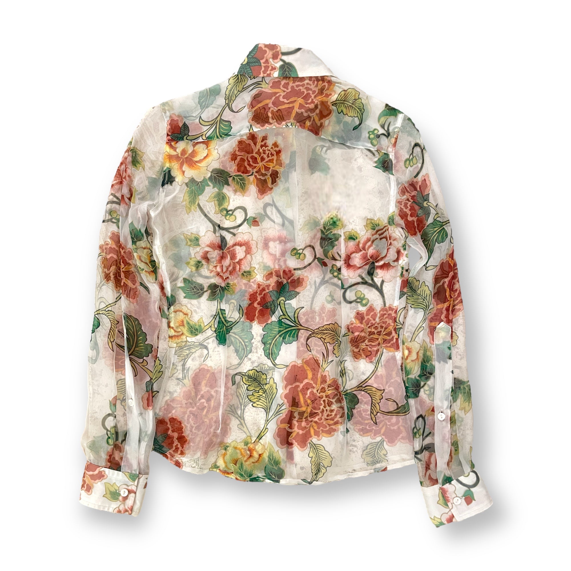 DOLCE & GABBANA Made in Italy Floral Silk Button Down Top