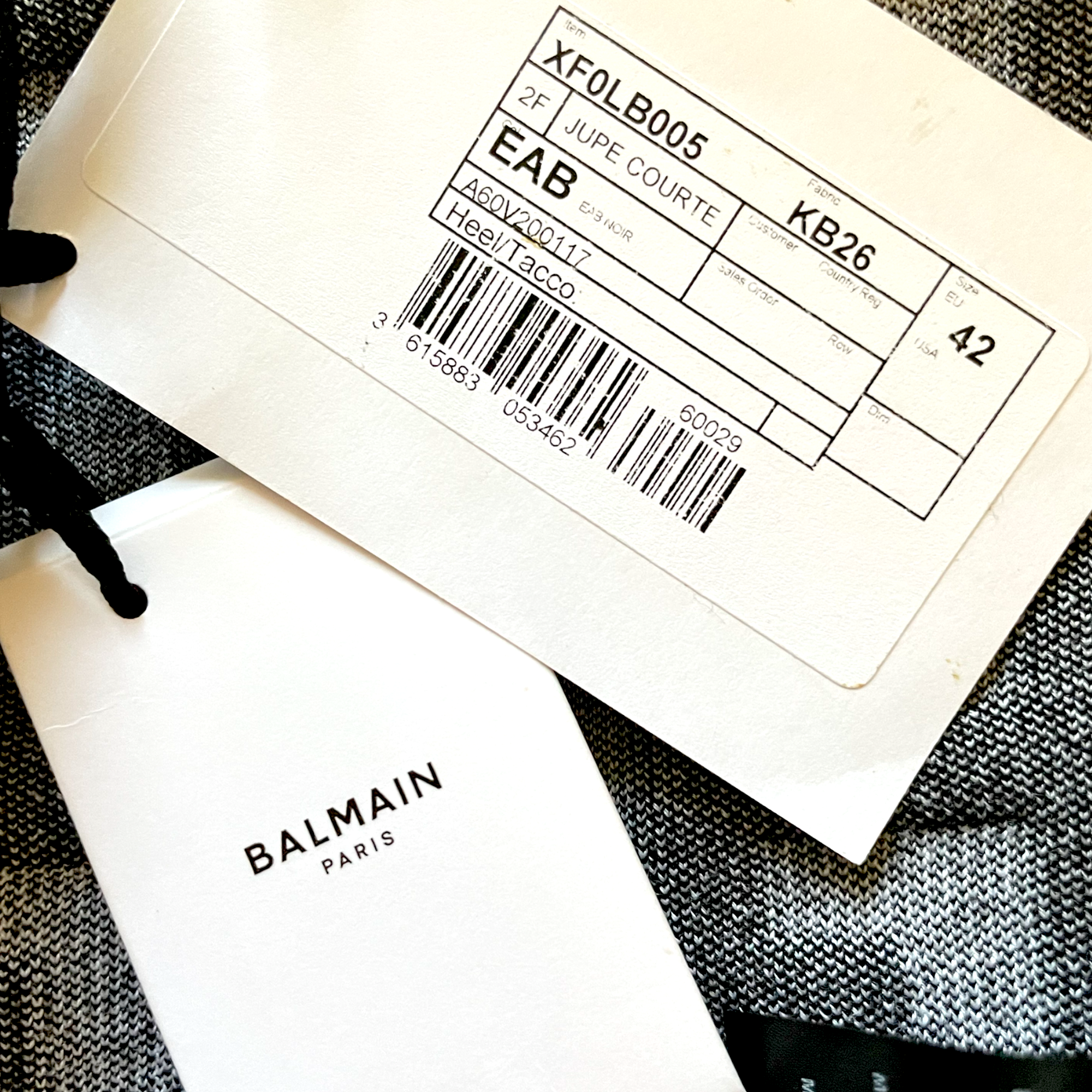 BALMAIN PARIS Maxi Monogram Short Skirt |Size: 42|
