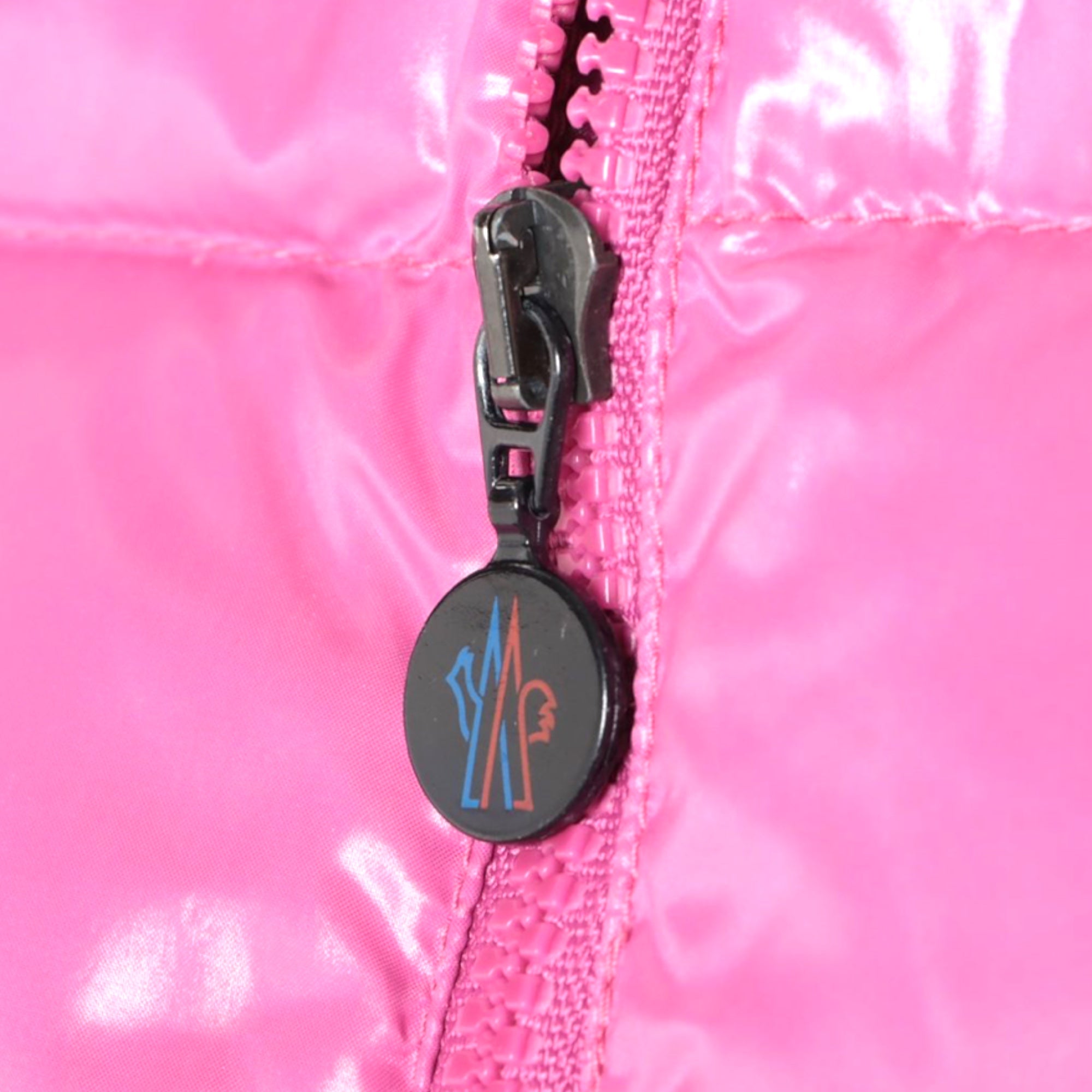 MONCLER Ghany 09 Nylon Pink Down Vest |Size:0|