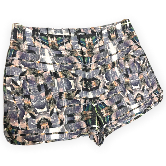 Intermix Purple Printed 100% Silk Shorts - photo 2 of 10