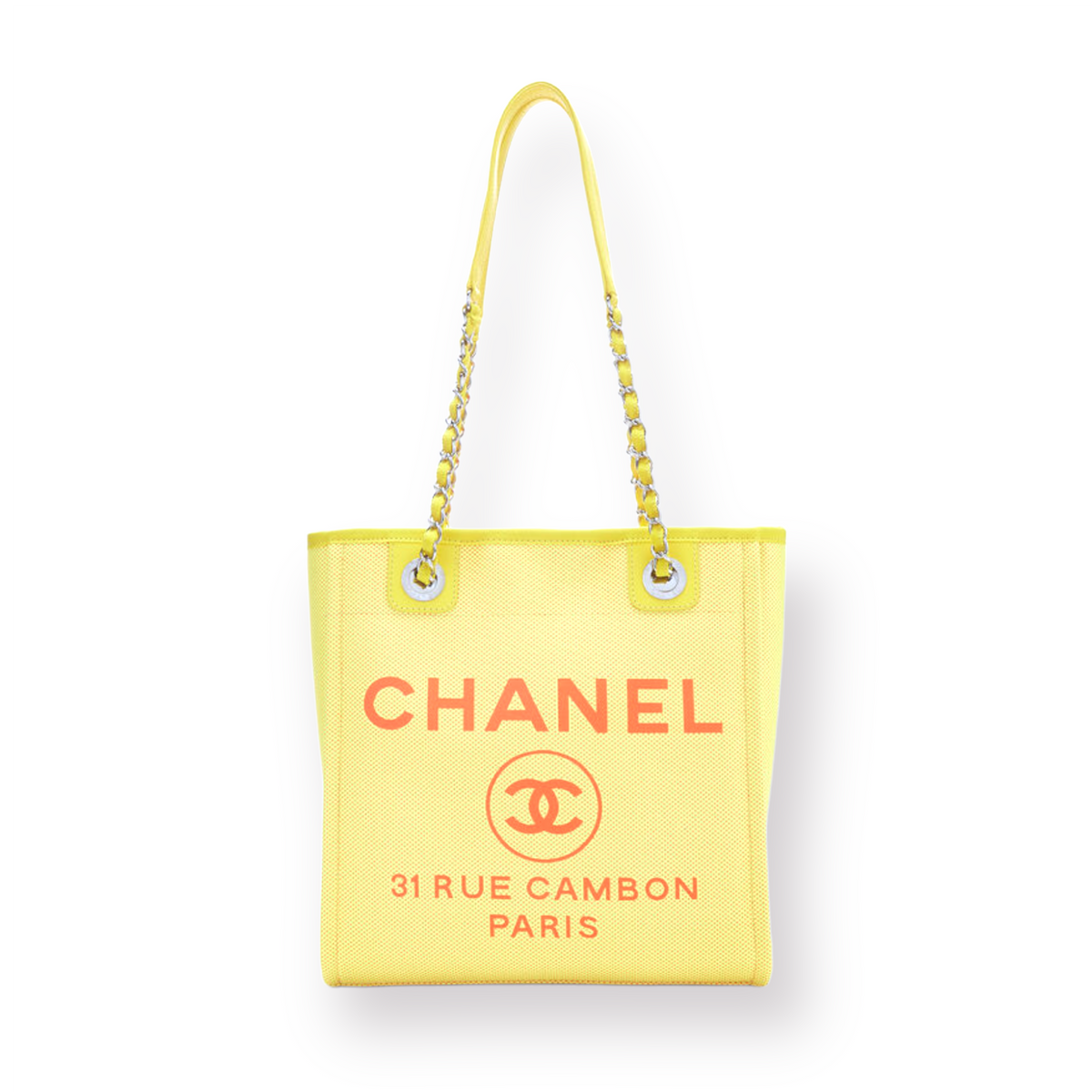 Deauville tote Chanel Yellow in Cotton - 32312118