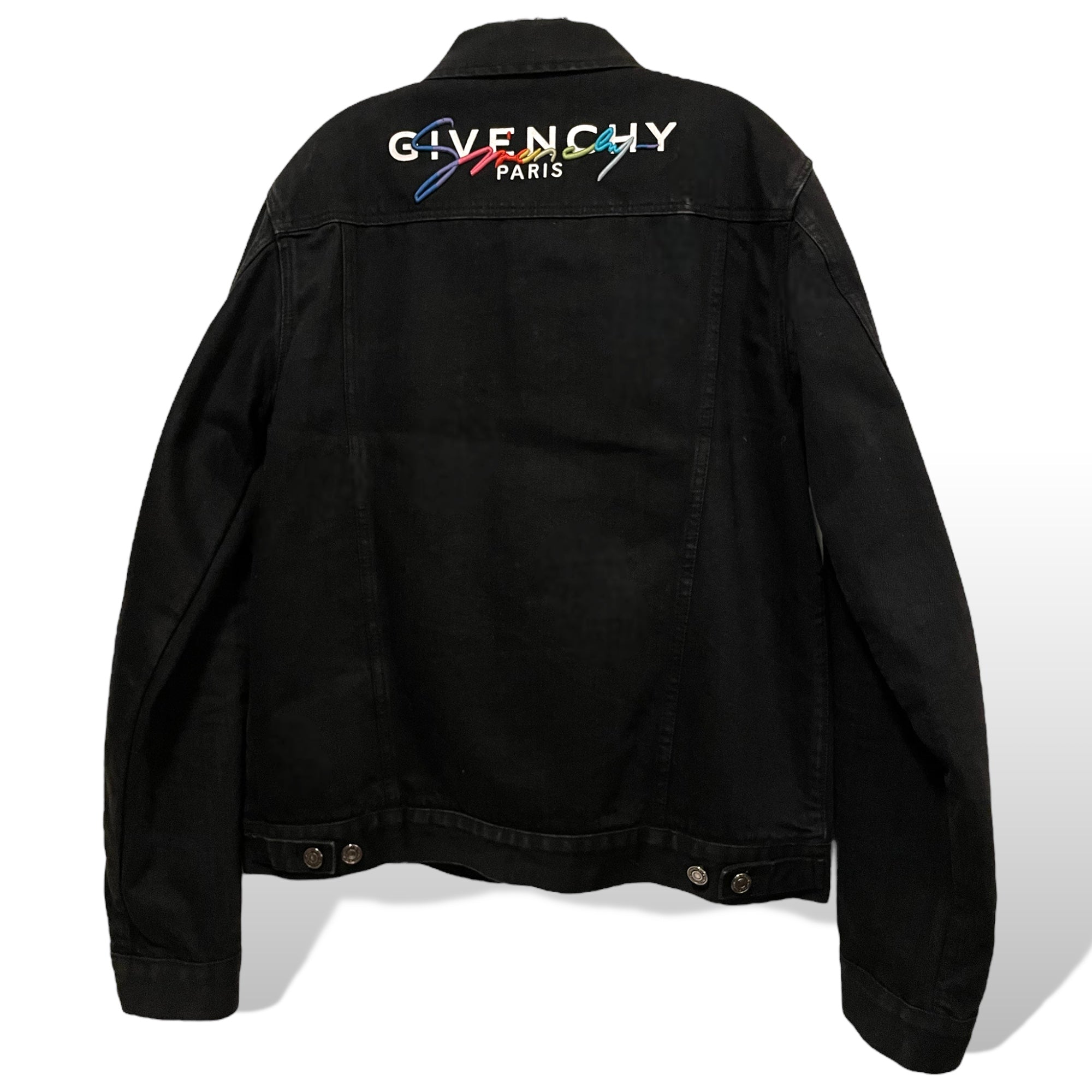 GIVENCHY Men's Denim Embroidered Logo Jacket |Size: XL| Made in Italy