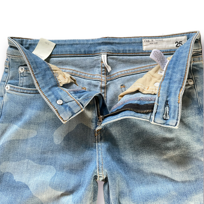rag & bone Mid-Rise Light Denim Camouflage Jeans - photo 3 of 8