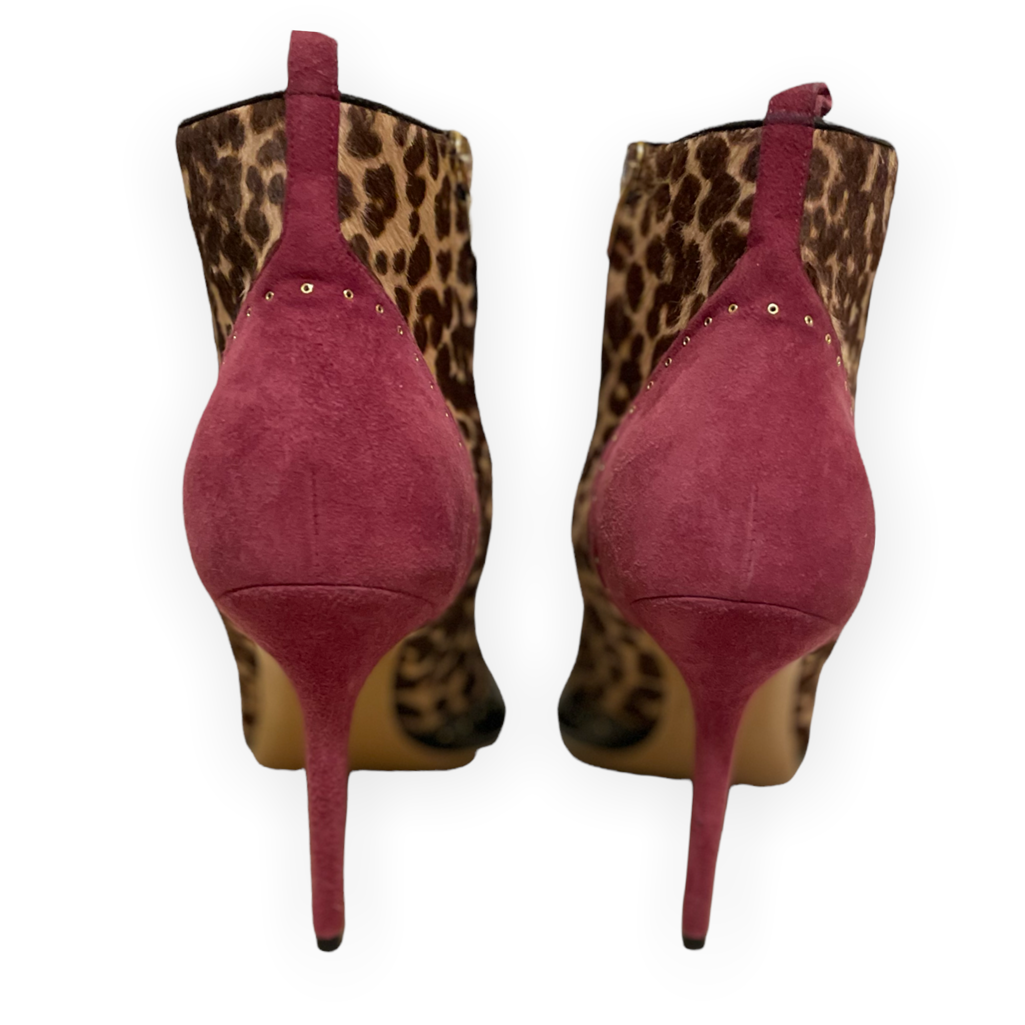 SALVATORE FERRAGAMO  Calf Hair Animal Print Ankle Booties