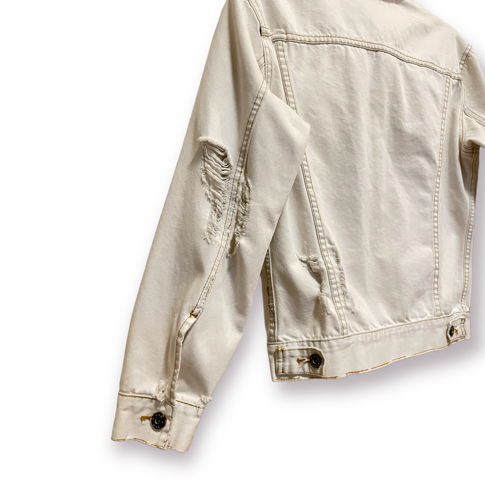 CARMAR Light Denim Distressed Jacket |Size: Small|