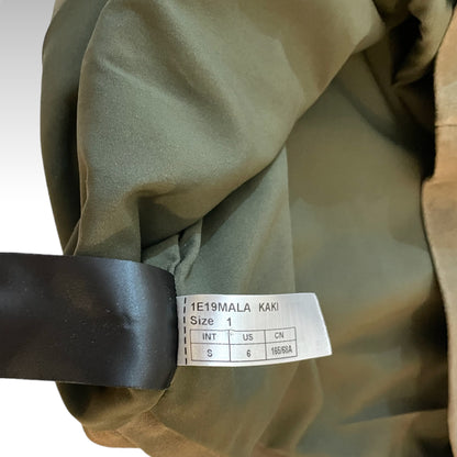 ba&sh Goat Leather Olive Green Mini Skirt - photo 3 of 7