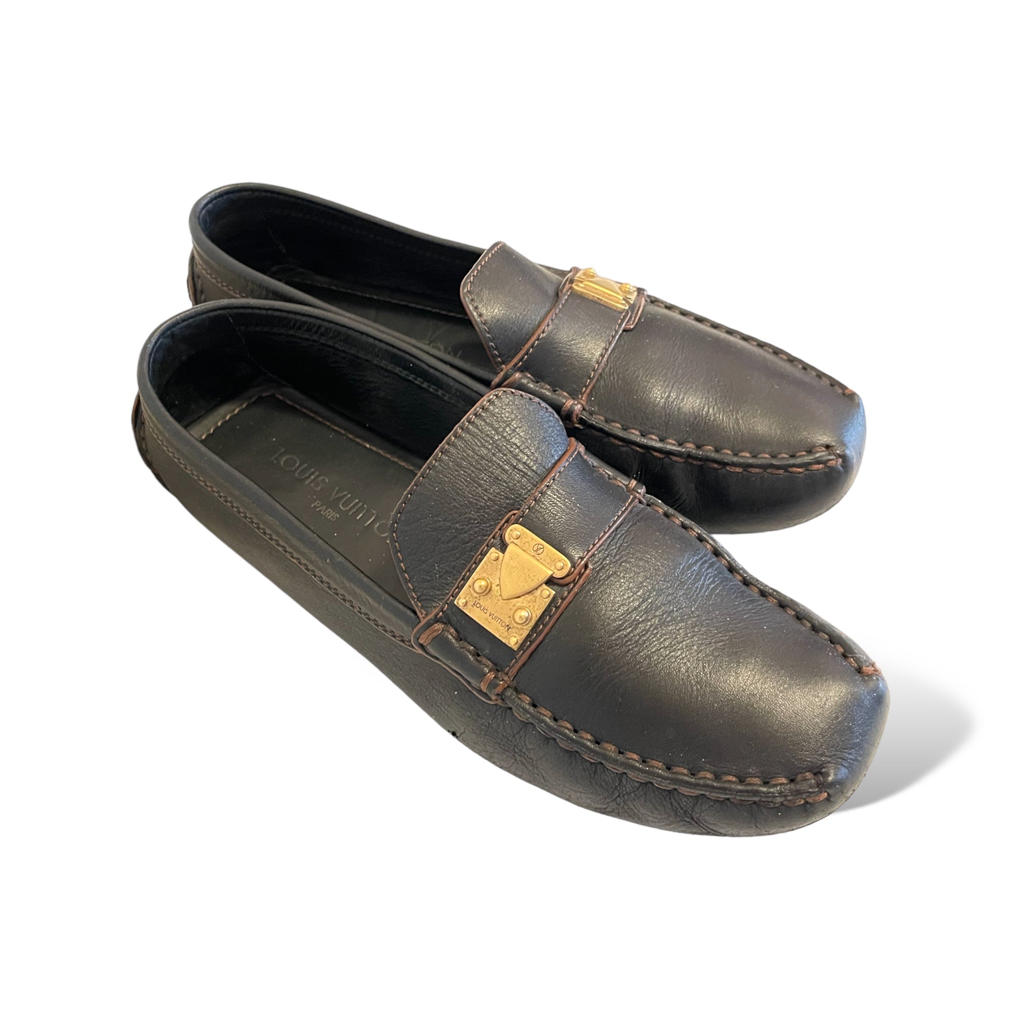 LOUIS VUITTON Vintage Suhali Leather Loafers |Size: 37.5|