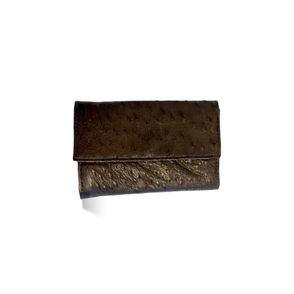 Gucci Vintage Circa 60’s Brown Ostrich leather & Braided Gold Hardware Detail Shoulder Bag - photo 14 of 16
