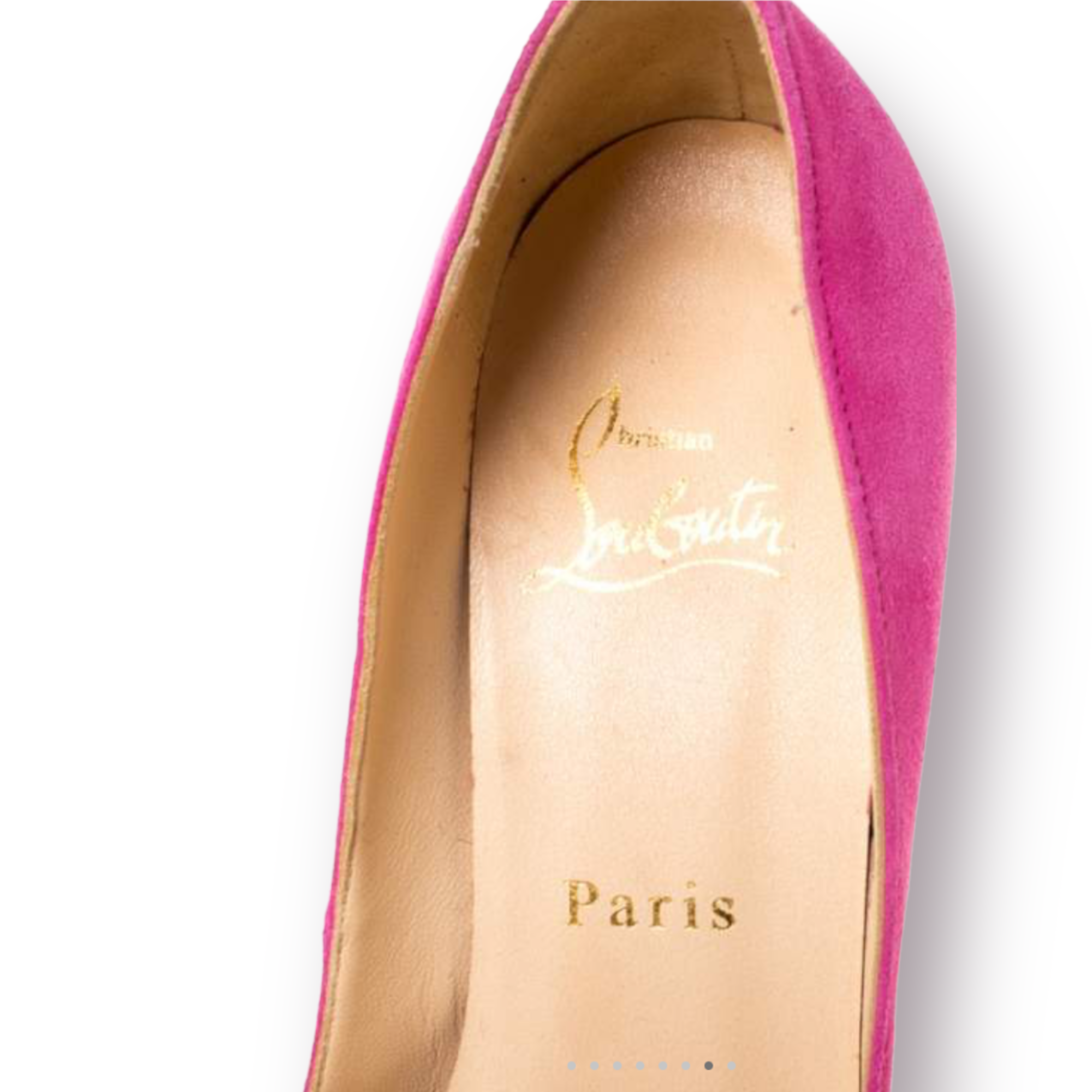 Christian Louboutin Pink Suede Hyper Prive Peep Toe Platform Pumps |Size: EU38|