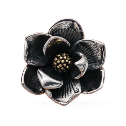 King Baby Solid Sterling Silver Magnolia Flower Ring - photo 7 of 9