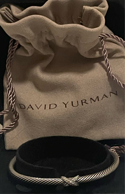 David Yurman X Station Bracelet in Sterling Silver with Pavé Diamonds - photo 7 of 10