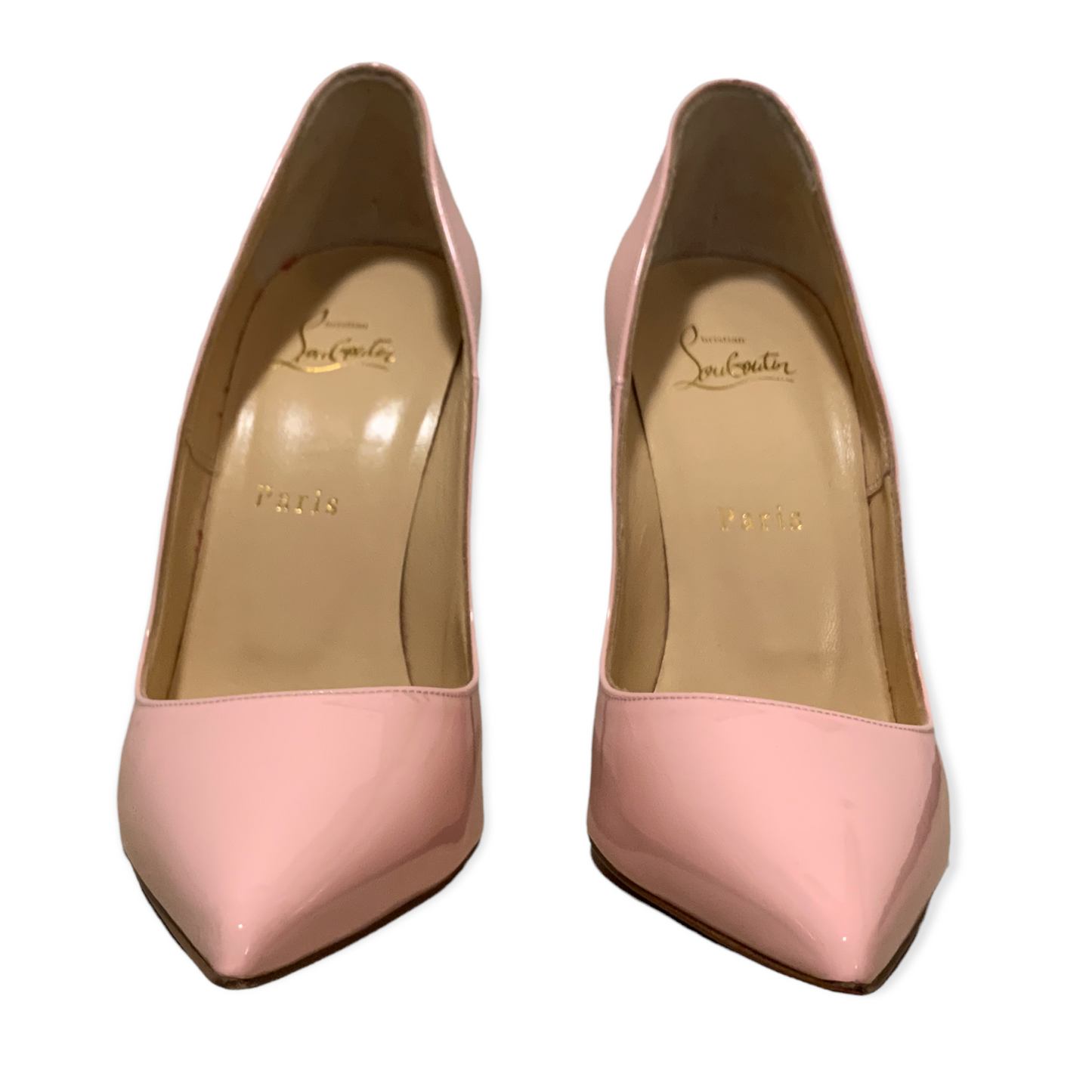Christian Louboutin Baby Pink Patent Leather So Kate 120 Pumps | Size: 38.5 |