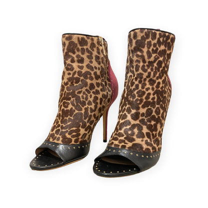 Salvatore Ferragamo Calf Hair Animal Print Ankle Booties - main product photo
