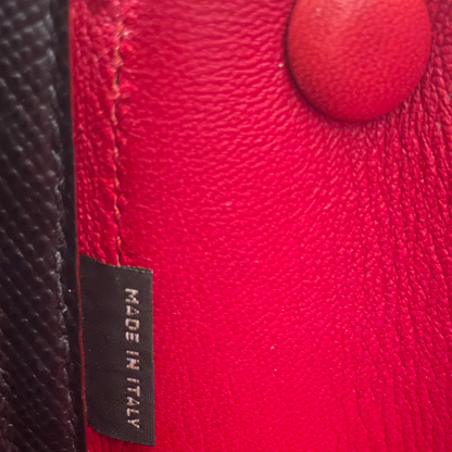 Black Fiery Red Saffiano Leather Double Prada Bag (Sold Out IN Stores) - photo 3 of 17