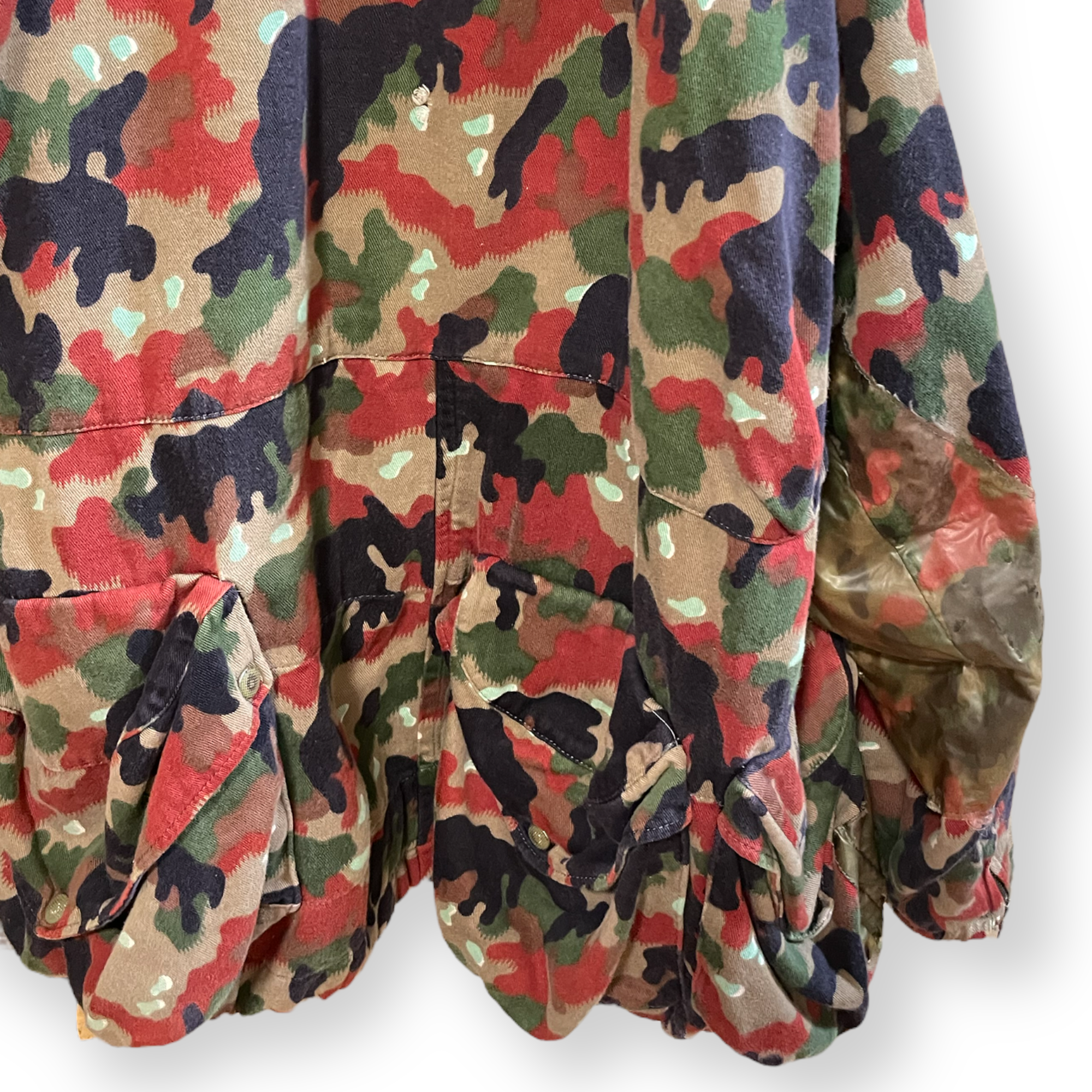 FURST OF A KIND Reworked Oversized Camouflage Multiple Pocket Utility Jacket O/S