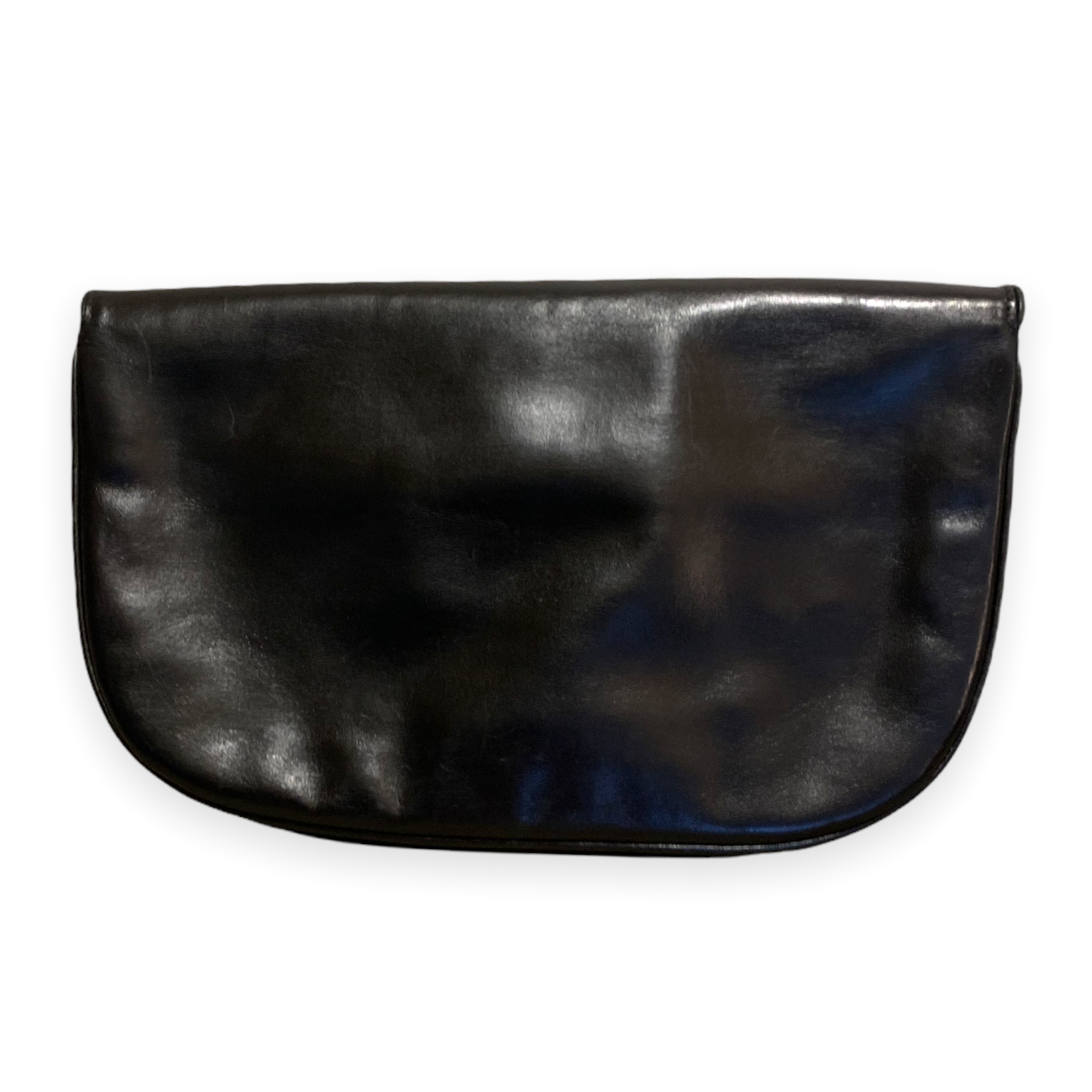 GUCCI Italy black leather blondie clutch-shoulder bag circa 1970’s