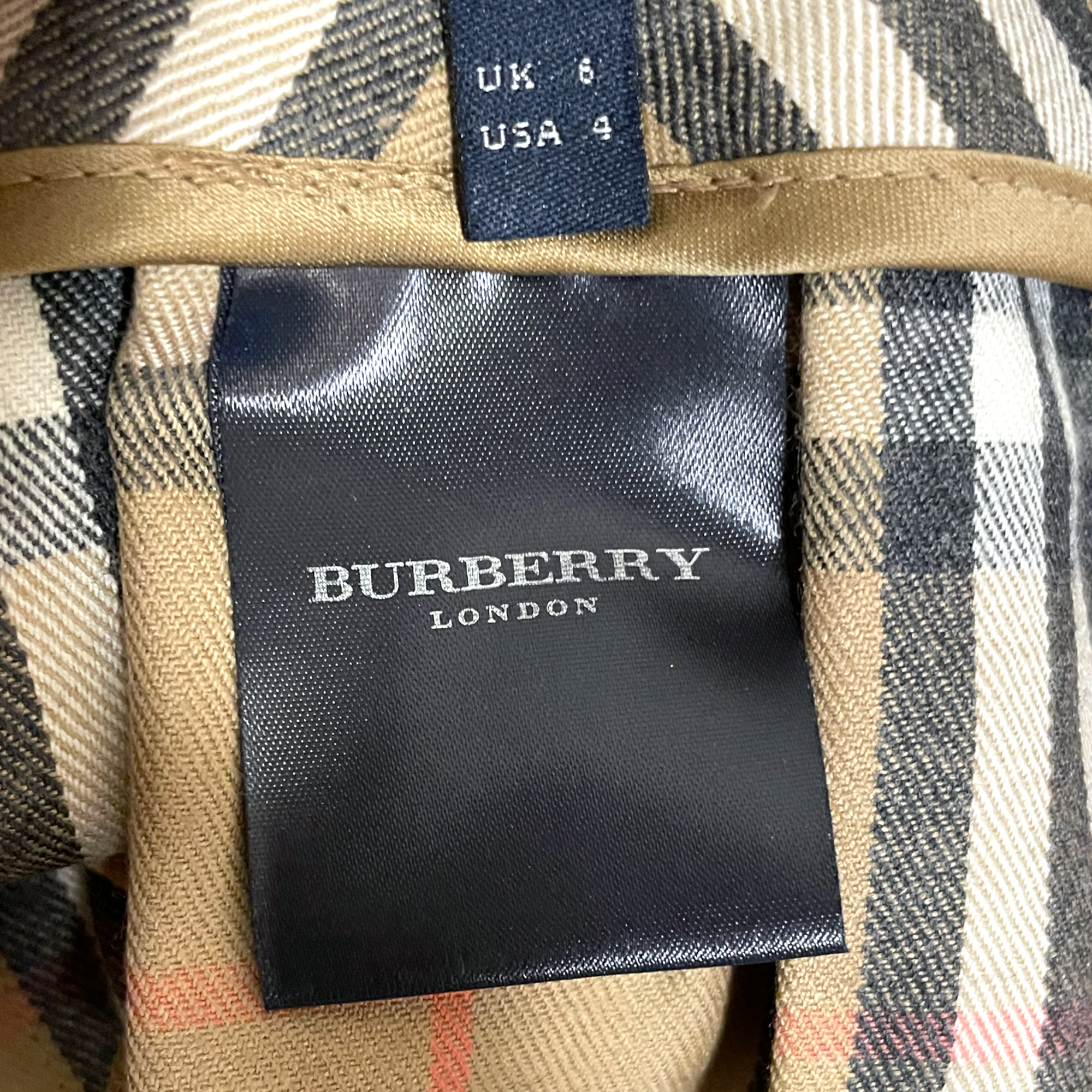 BURBERRY LONDON Brown Beige London Nova Check Plaid Wool Skirt