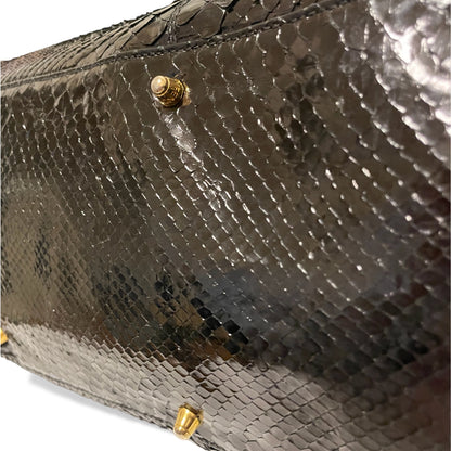 Fendi Vintage Exotic Twins Tote in Black Genuine Python - photo 6 of 17