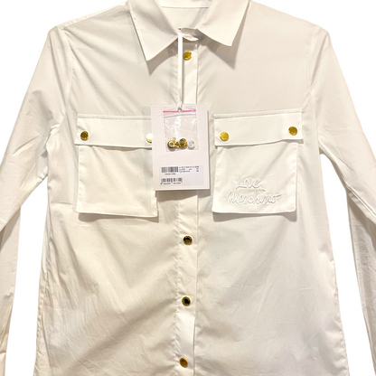 Moschino Love Embroidered Breast-pocket Saharan Shirt - photo 5 of 14