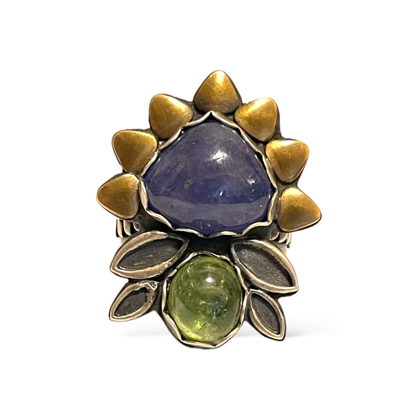 Custom Made Sterling Silver Art Deco Statement Ring |Size: Adjustable|