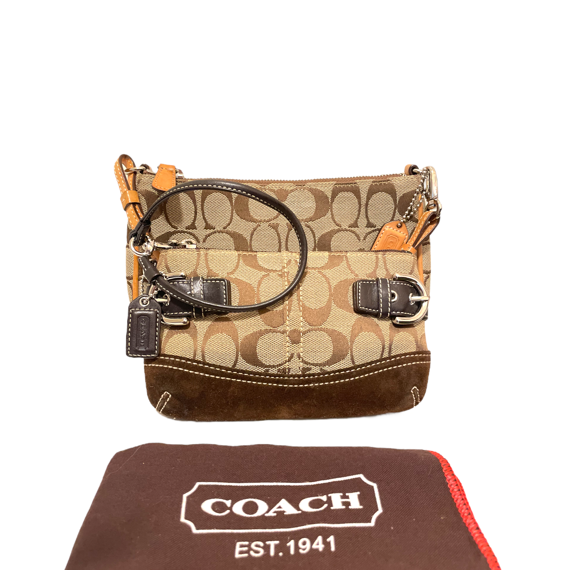 Coach Monogram Small Shoulder Bag & Monogram Wristlet