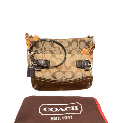 Coach Monogram Small Shoulder Bag & Monogram Wristlet - main product photo