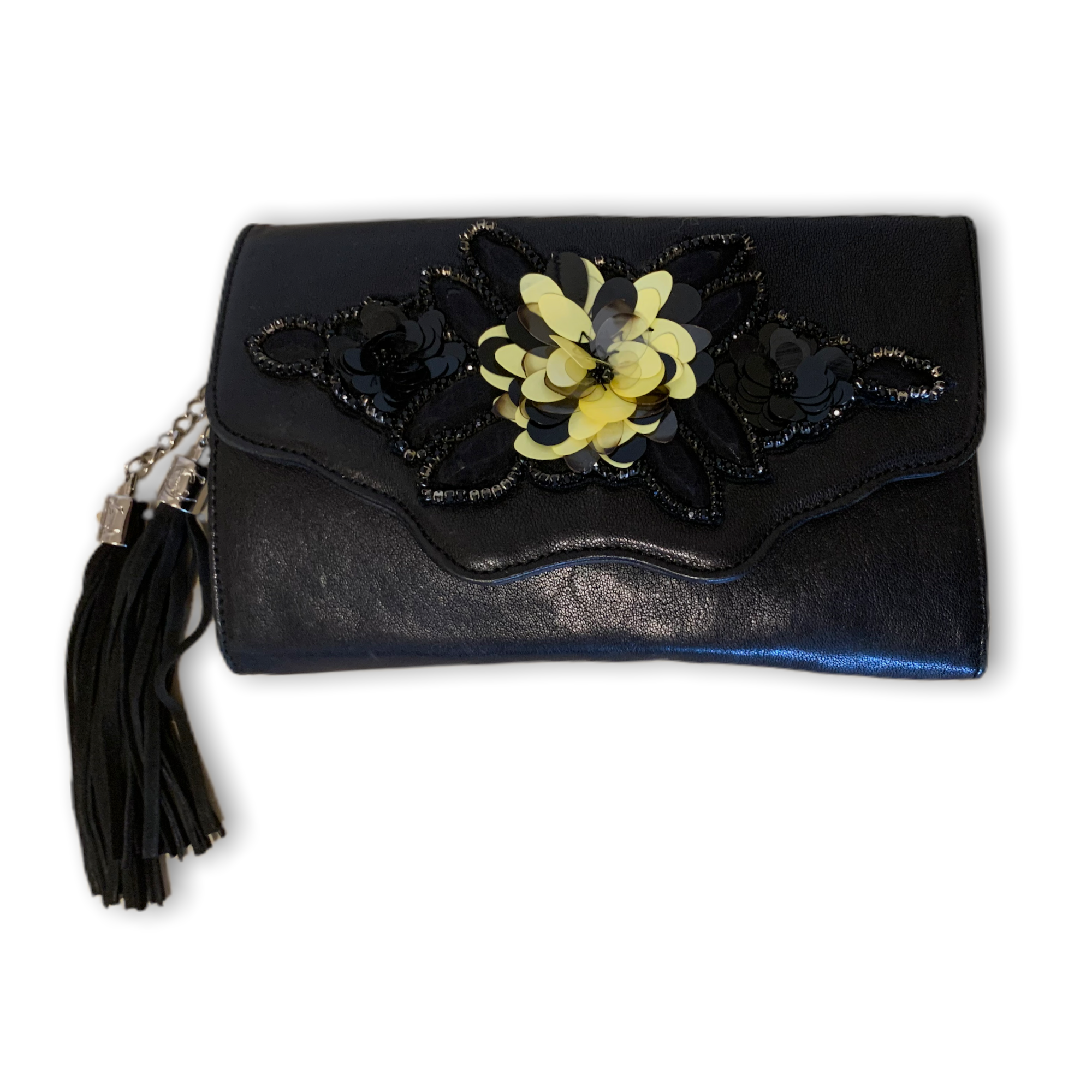 Vintage Roberto Cavalli JUSTCAVALLI Black Leather Clutch