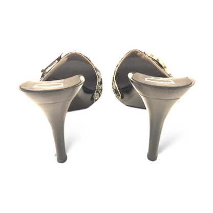 Christian Dior Monogram Trotter Mule Heels with Large Silver C & D Detail - photo 8 of 9