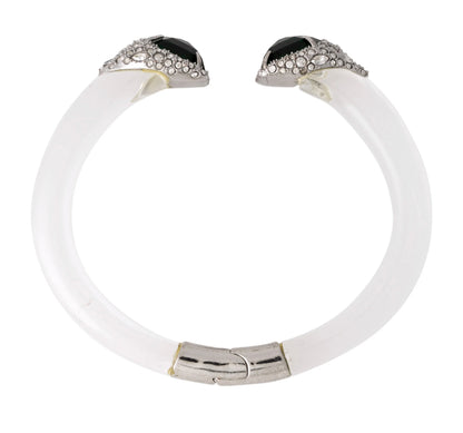 Alexis Bittar Emerald Green, Crystal & Clear Resin Hinge Cuff - photo 2 of 11