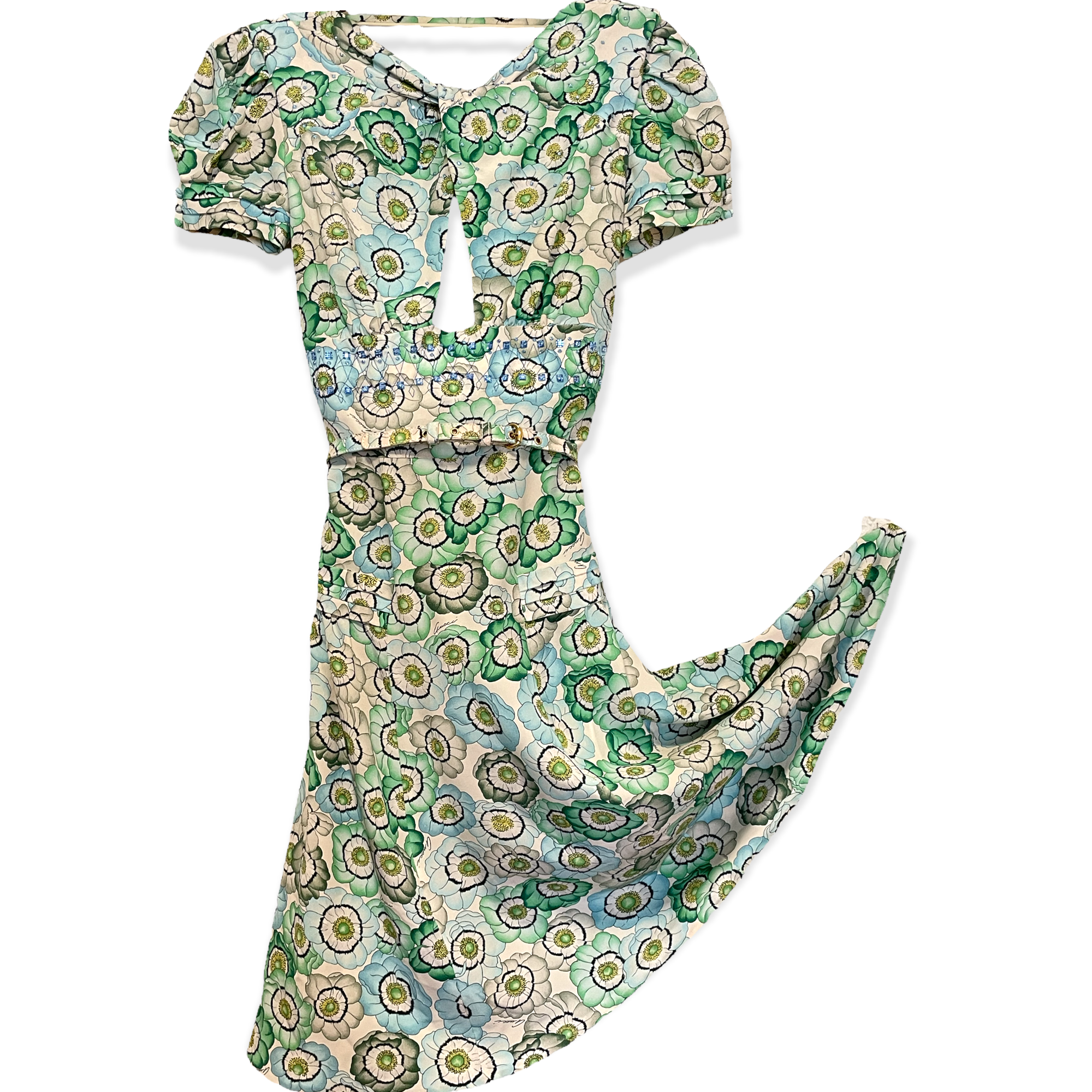 GUCCI dress in the iconic Gucci floral print |Size:IT40| Made in Italy