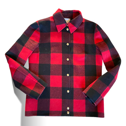 Celine Wool/Cashmere Red & Black Plaid Jacket - photo 8 of 11