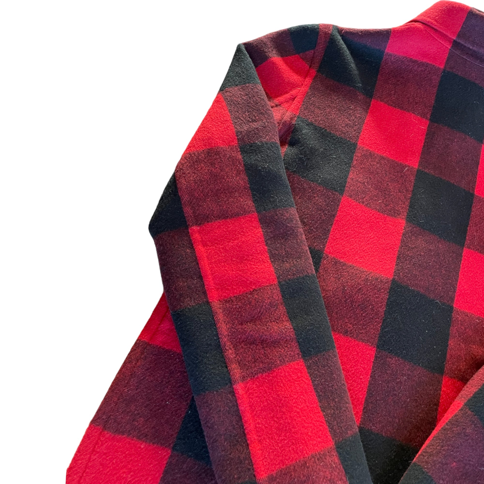 CELINE Wool/Cashmere Red & Black Plaid Jacket |Size: 40|