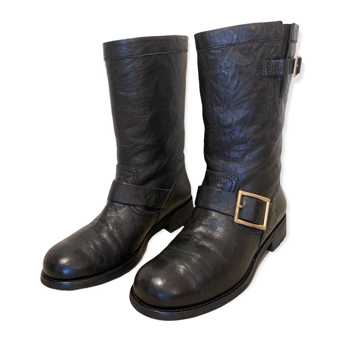 Jimmy Choo Leather Biker Boots