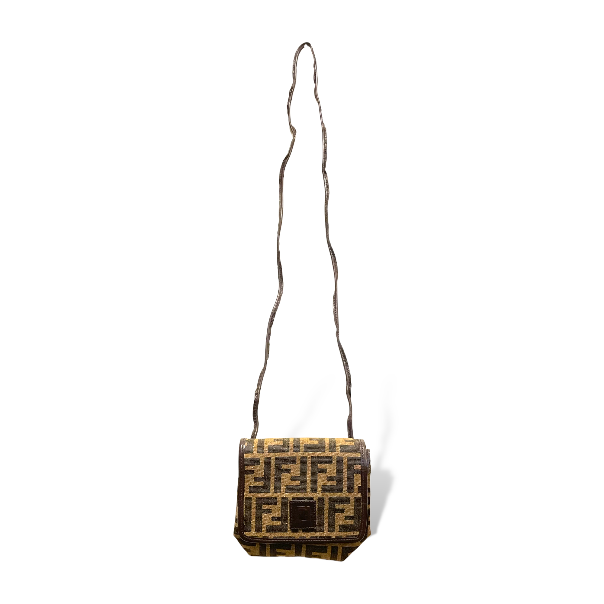 Fendi Vintage Zucca Print Mini Crossbody Accordion Bag