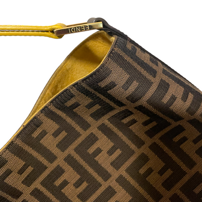 Fendi Large Tobacco/Ochre Zucca Print Canvas with Calfskin Trim Hobo Bag - photo 16 of 18