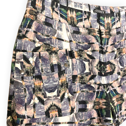 Intermix Purple Printed 100% Silk Shorts - photo 9 of 10