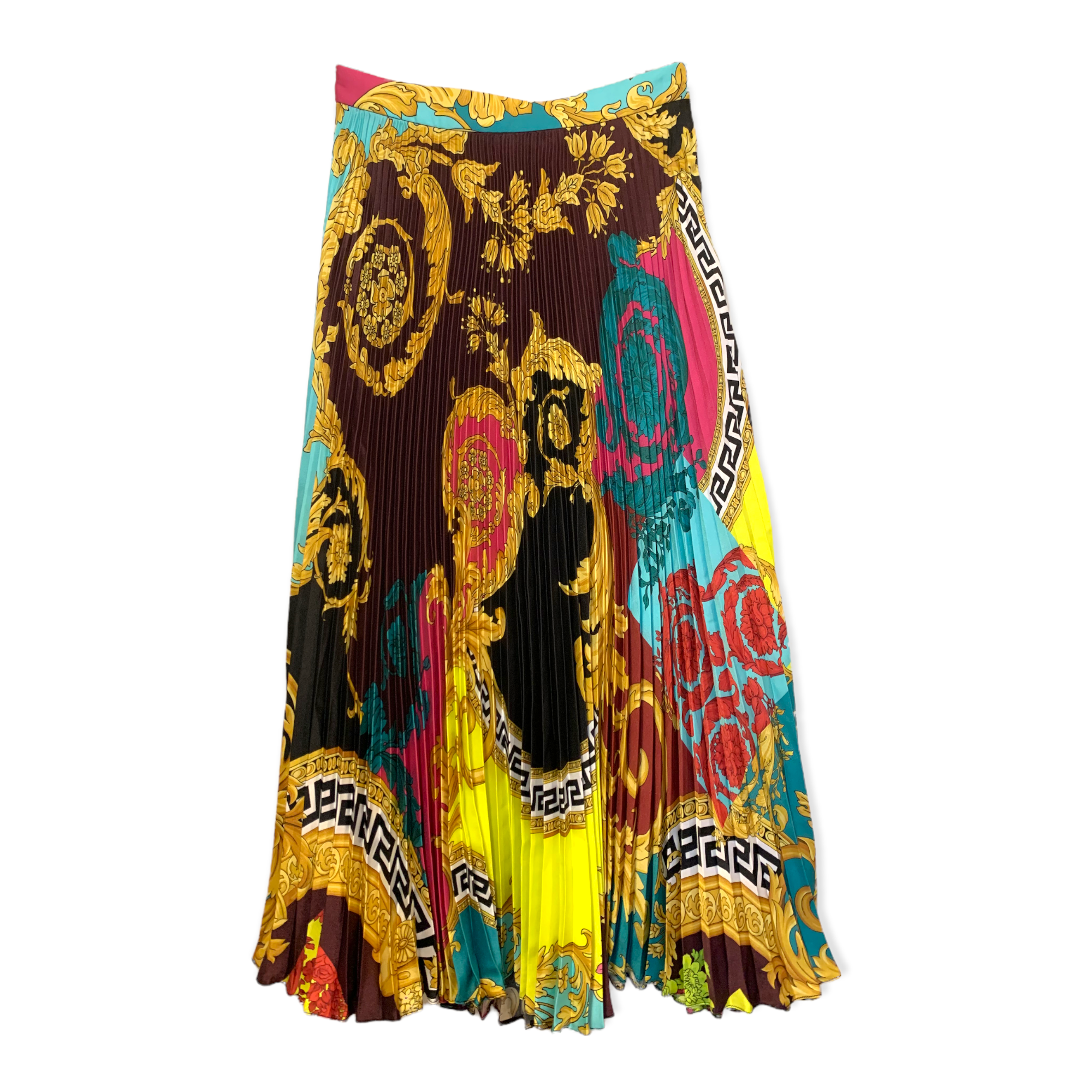 Versace Baroque Montage Voyage Print Set Midi Skirt Kylie Jenner