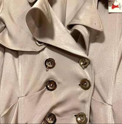 S/s 2004 Christian Dior by John Galliano Silver Satin Trench Coat Jacket - photo 5 of 13