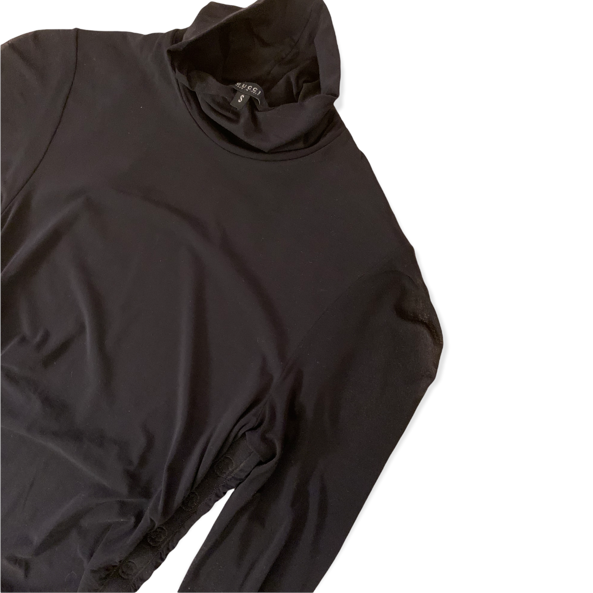 GUCCI Made in Italy GG Logo Turtle Neck |Size:S|