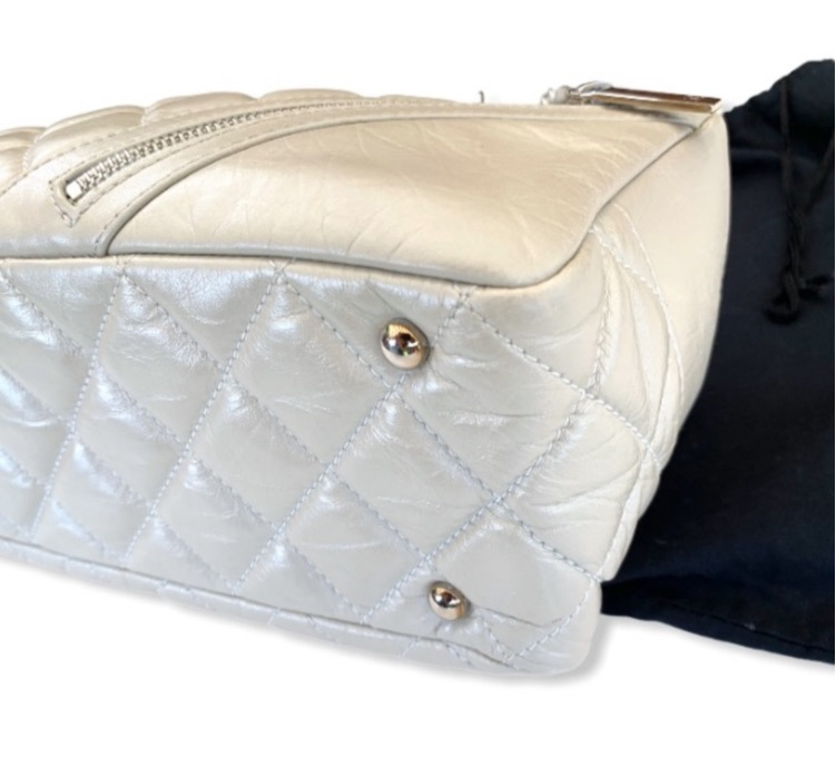 Rare Vintage Chanel Pearl Cambon Bowler Bag