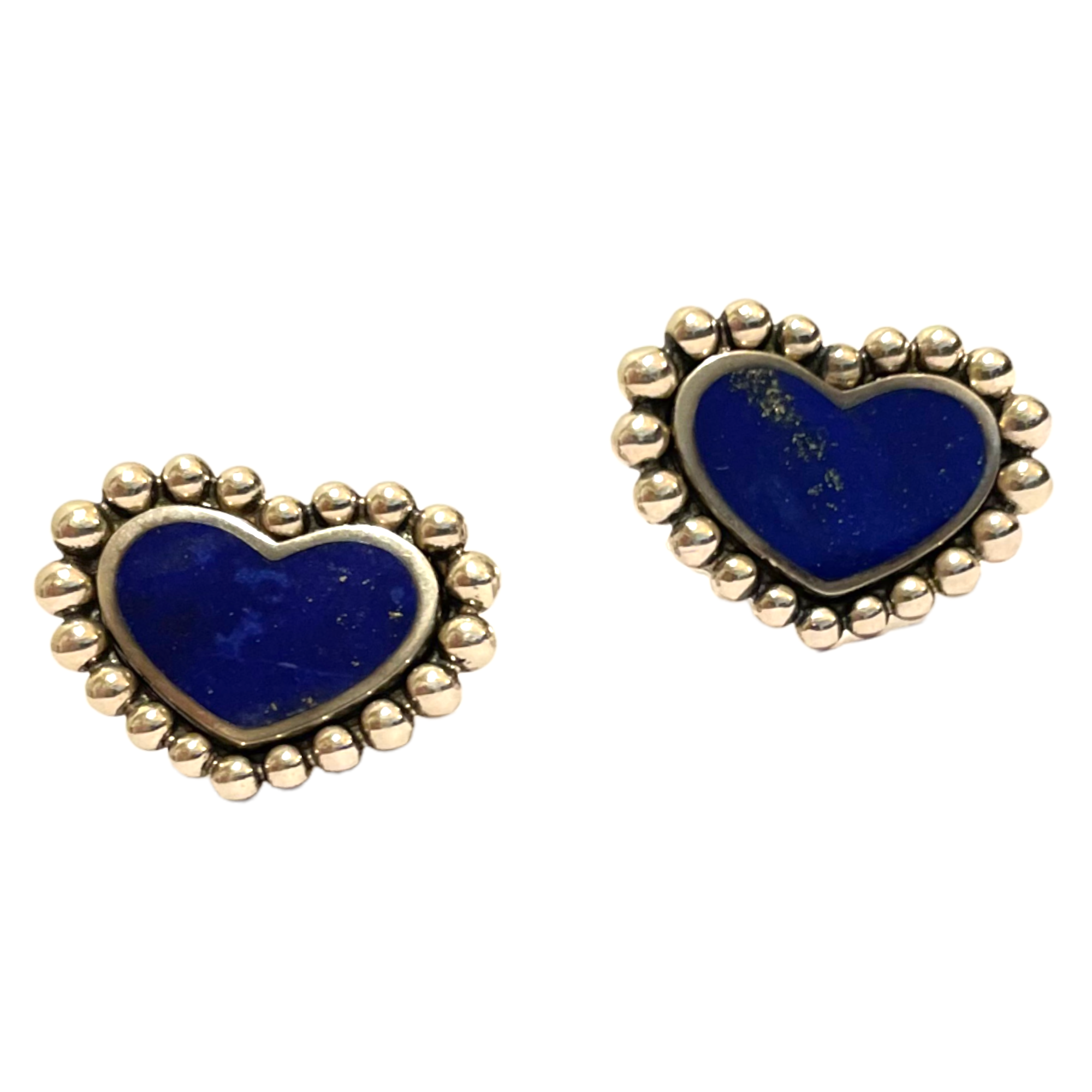 LAGOS Lapis Lazuli Maya Heart Stud Earrings