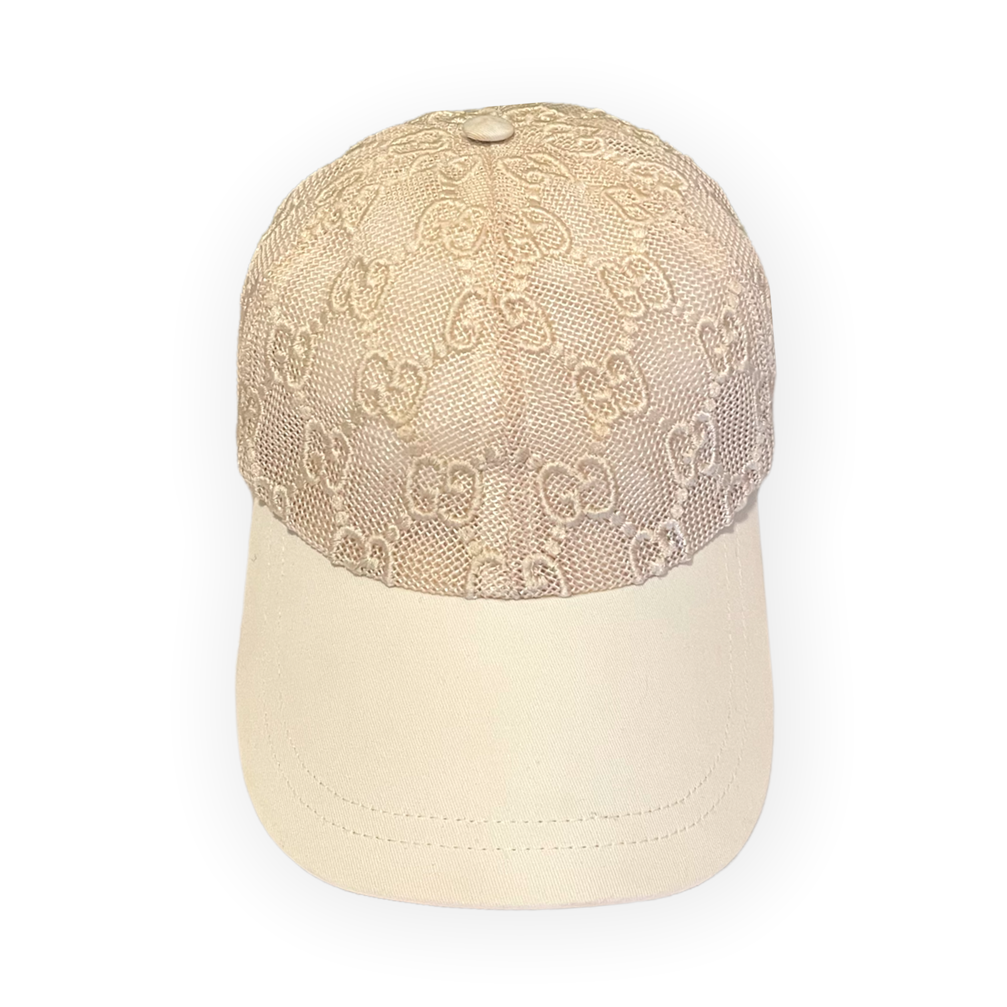 GUCCI Mesh GG Monogram embroidered baseball Hat |Size:M 57cm|