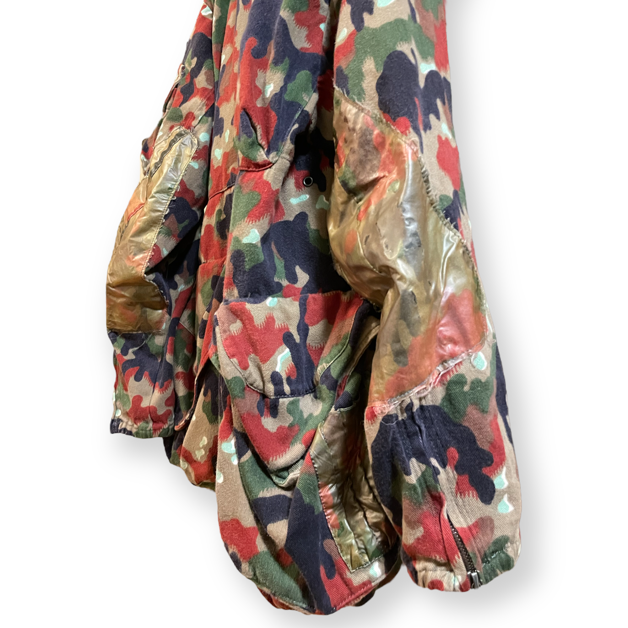 FURST OF A KIND Reworked Oversized Camouflage Multiple Pocket Utility Jacket O/S