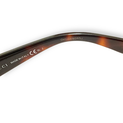 Oversized Gucci Tortoise Frames with classic gold tone Horse-bit Design - photo 6 of 11
