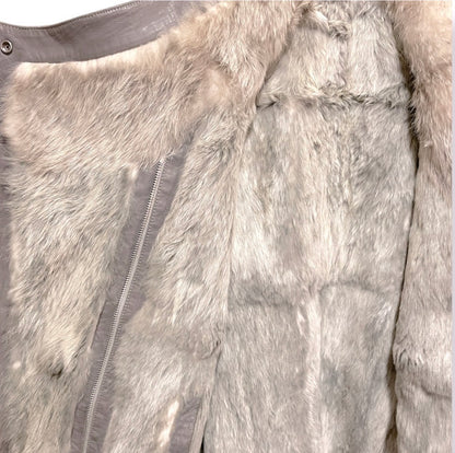 Helmut Lang Reversible Wool & Fur Jacket with Lamb leather Accents - photo 8 of 9