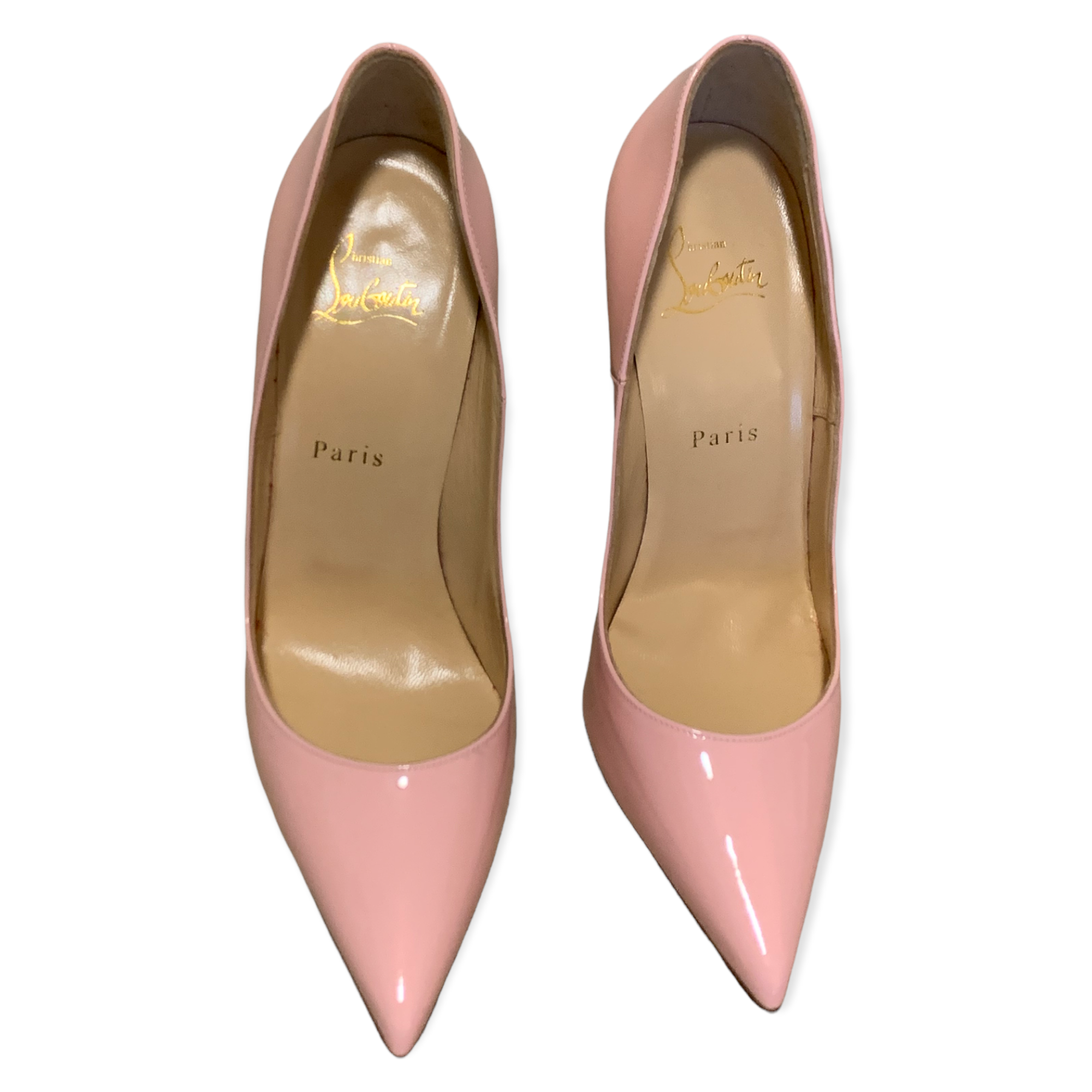 Christian Louboutin Baby Pink Patent Leather So Kate 120 Pumps | Size: 38.5 |