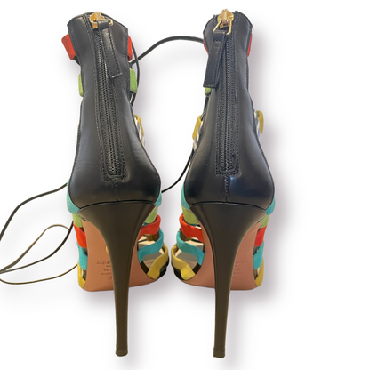 Aquazzura Black Leather Printed Pumps - photo 3 of 11
