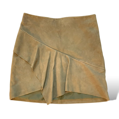 ba&sh Goat Leather Olive Green Mini Skirt - main product photo