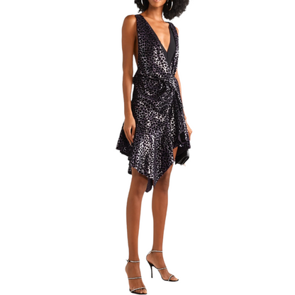 Philosophy di Lorenzo Serafini Ruffled flocked sequined mini dress - main product photo