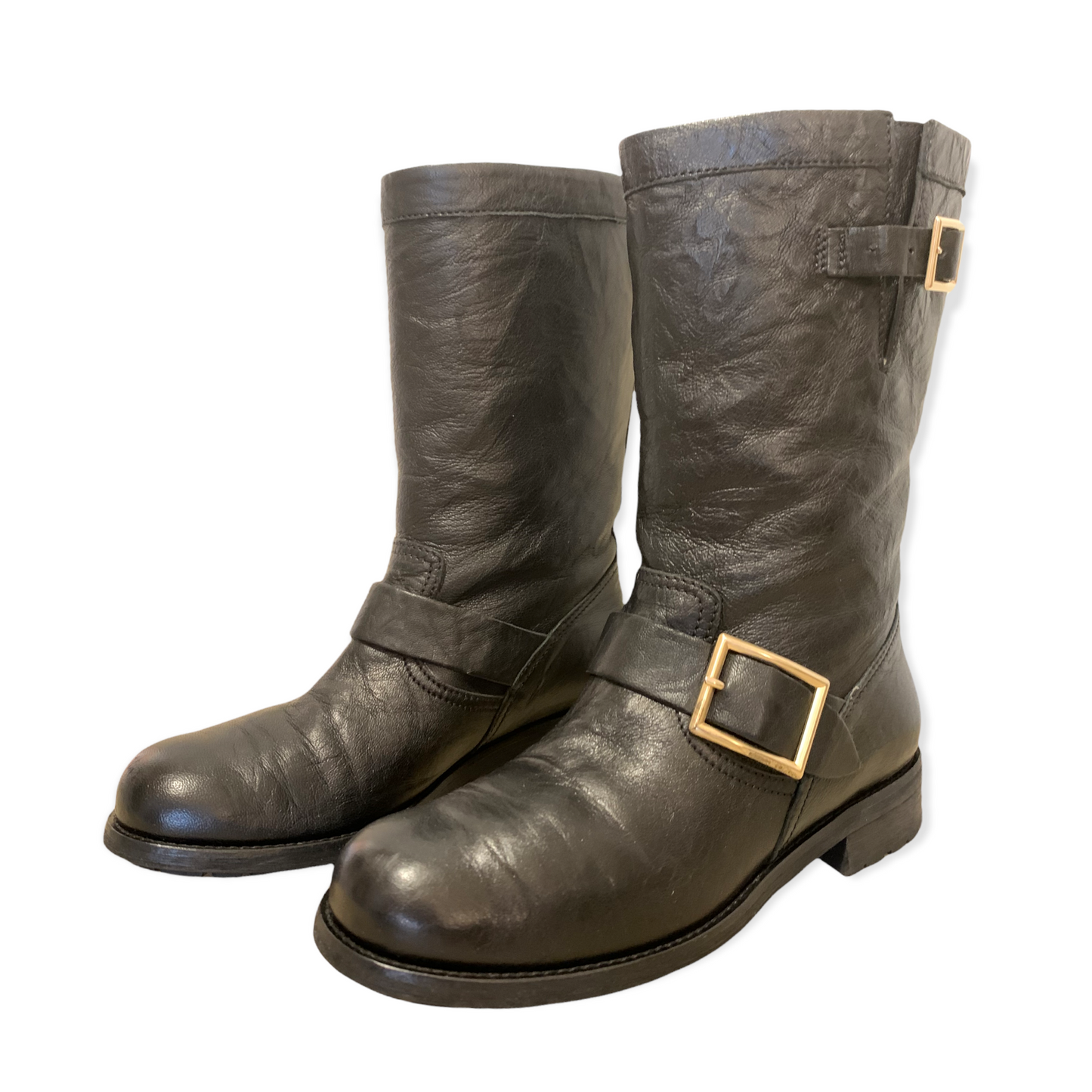 Jimmy Choo Leather Biker Boots